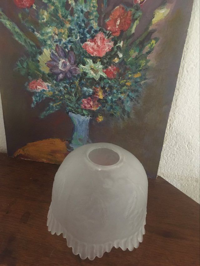 Moulded glass flower