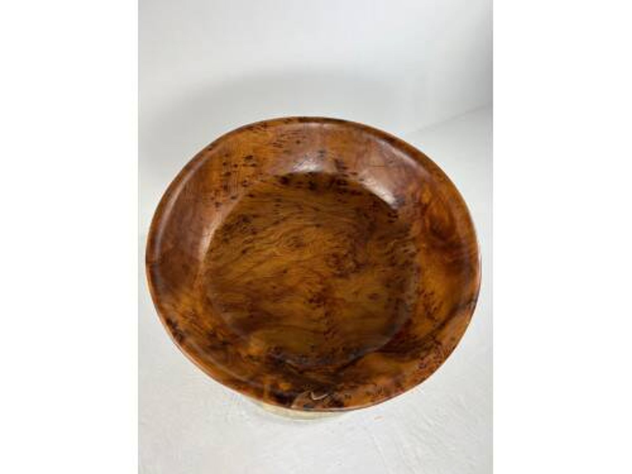 Grand plat en racine de thuya, Maroc, années 80, Ø70 cm