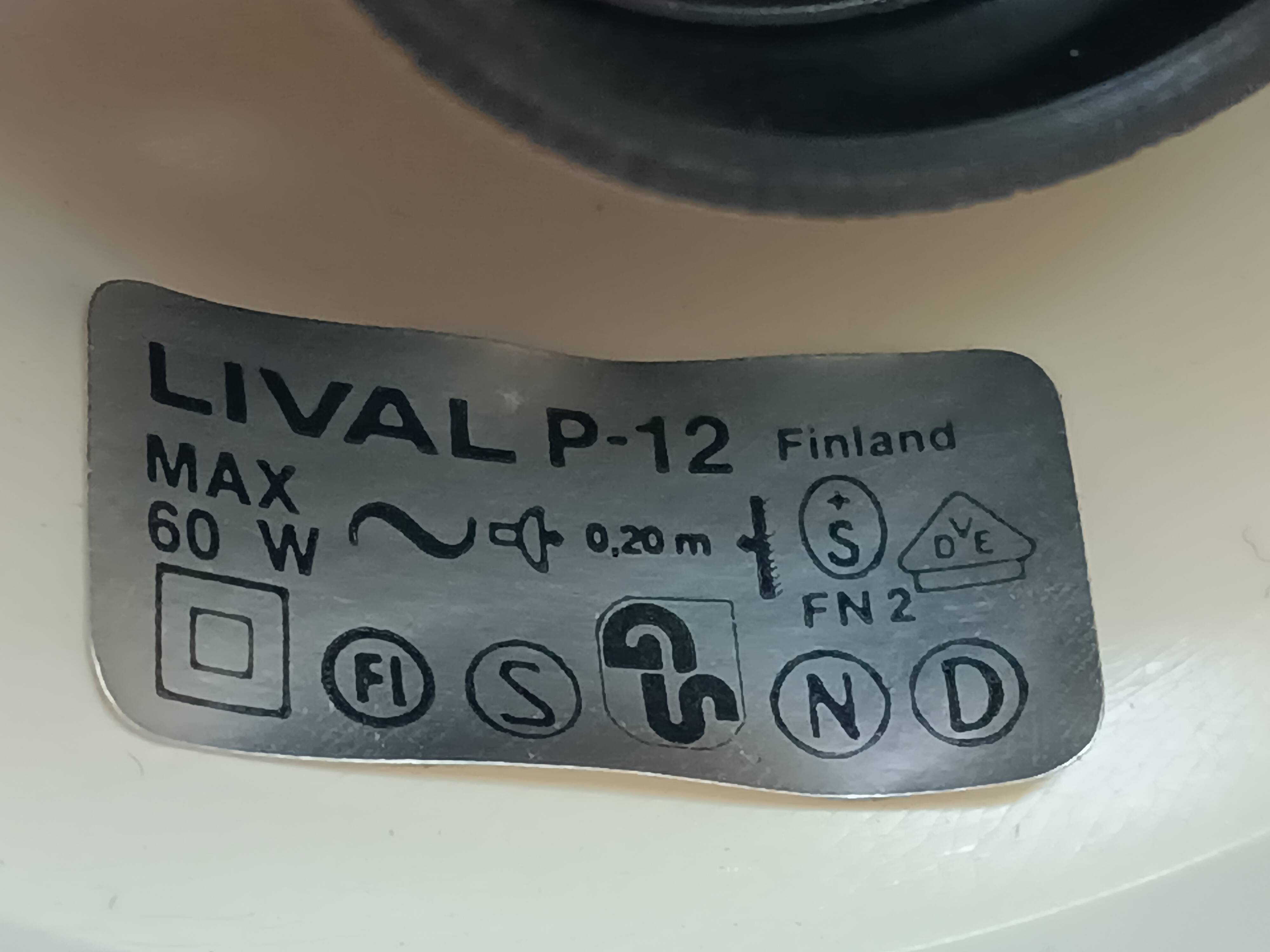 LIVAL P12 architect's lamp Finland 1980