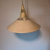Beige metal pendant light, 1980s
