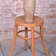 Mid-Century Stool in Sold Beech and Plywood, Czech, 1950s