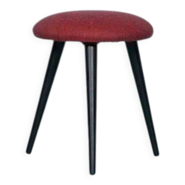 Tabouret vintage années 60 avec nouveau tissu Ploeg, piano