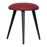 Tabouret vintage années 60 avec nouveau tissu Ploeg, piano