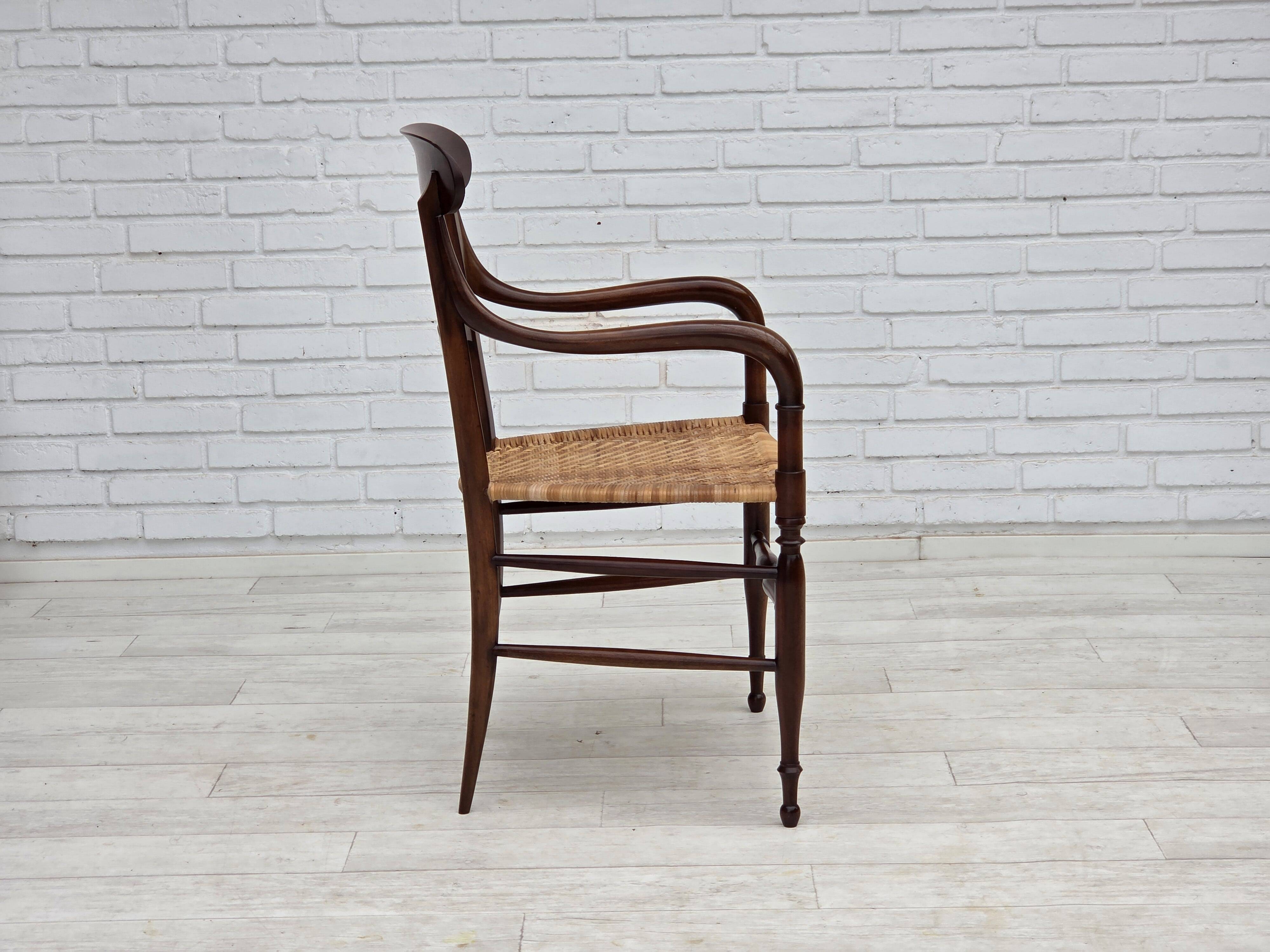 1970s, Italian design by Fratelli Levaggi, 2 armchairs, model "Campanino".