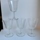Set of 4 crystal wine glasses 60s