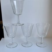 Set of 4 crystal wine glasses 60s