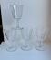 Set of 4 crystal wine glasses 60s