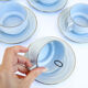 Art Deco coffee service in pale grey blue porcelain