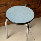 Stool blue round formica