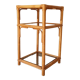 Étagère vintage en bambou, rotin et verre fumé années 70/80