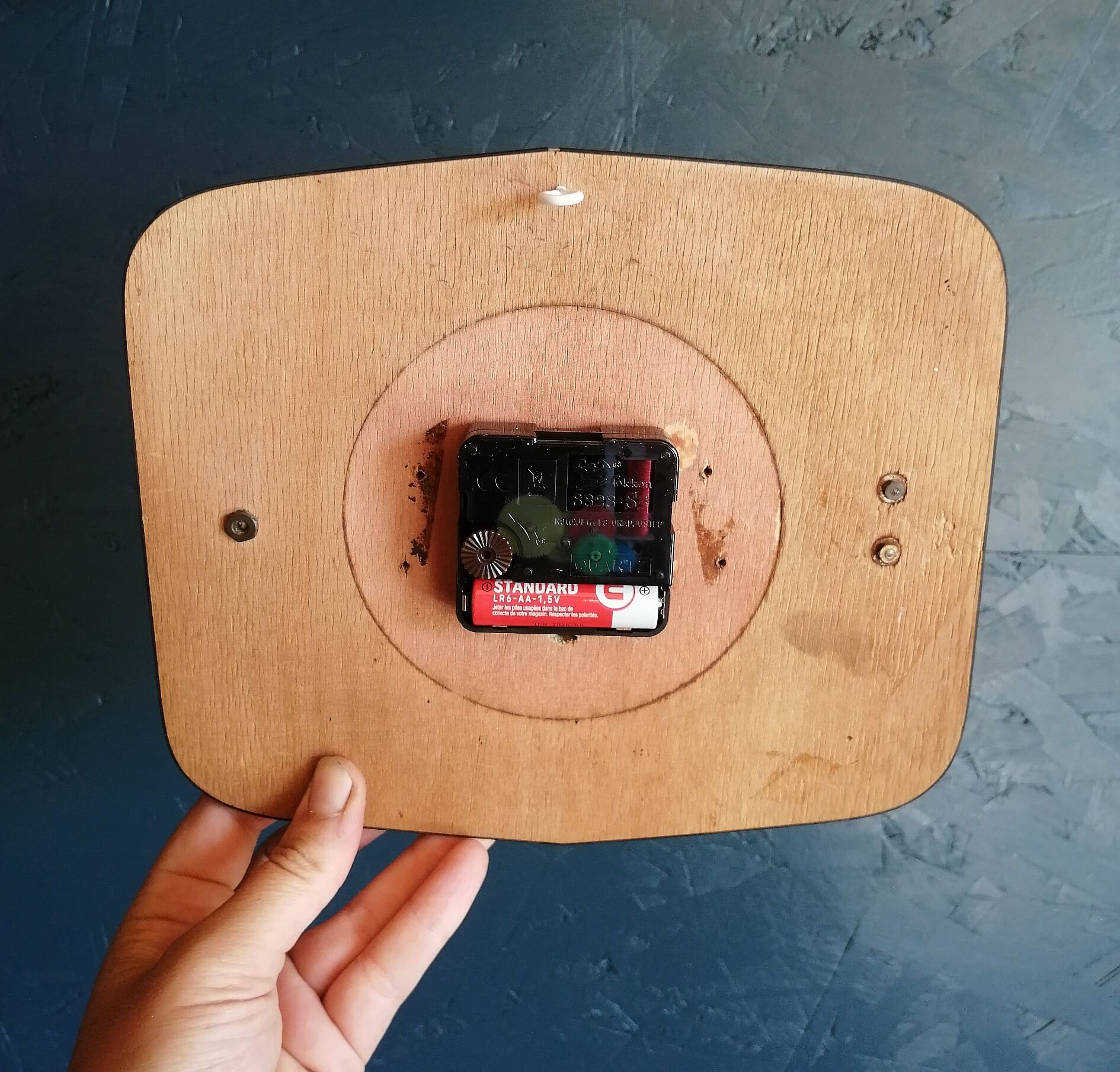 Vintage clock rectangular silent wall clock "palm tree"