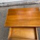 High bedside table, wooden accent table in Louis Philippe style.