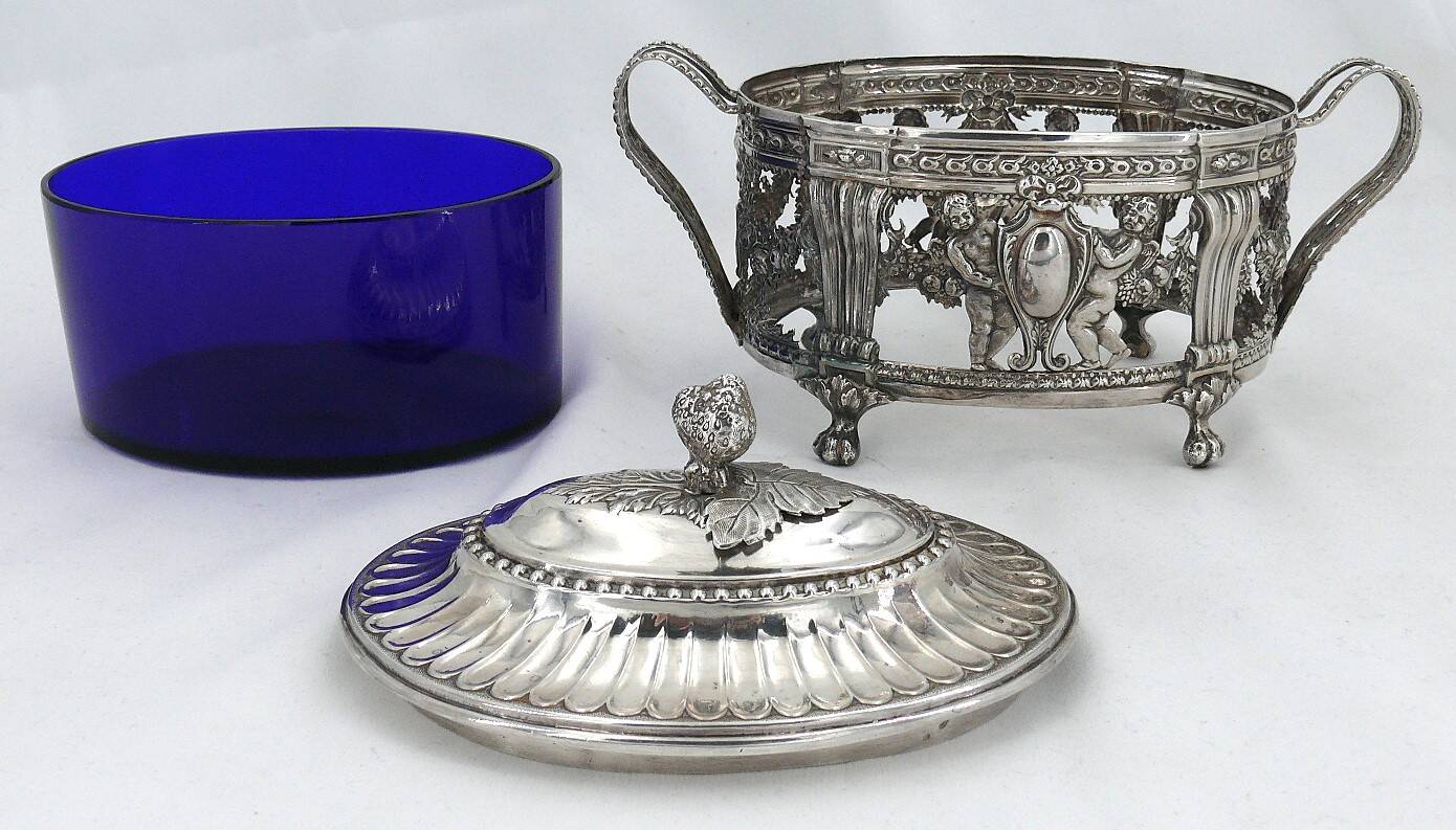 Silver sugar bowl from the 18th century, Louis XVI, 1784, Pierre-Claude Noblet.