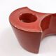 3 red ceramic candlesticks • Cari Zalloni • Steuler • 1970