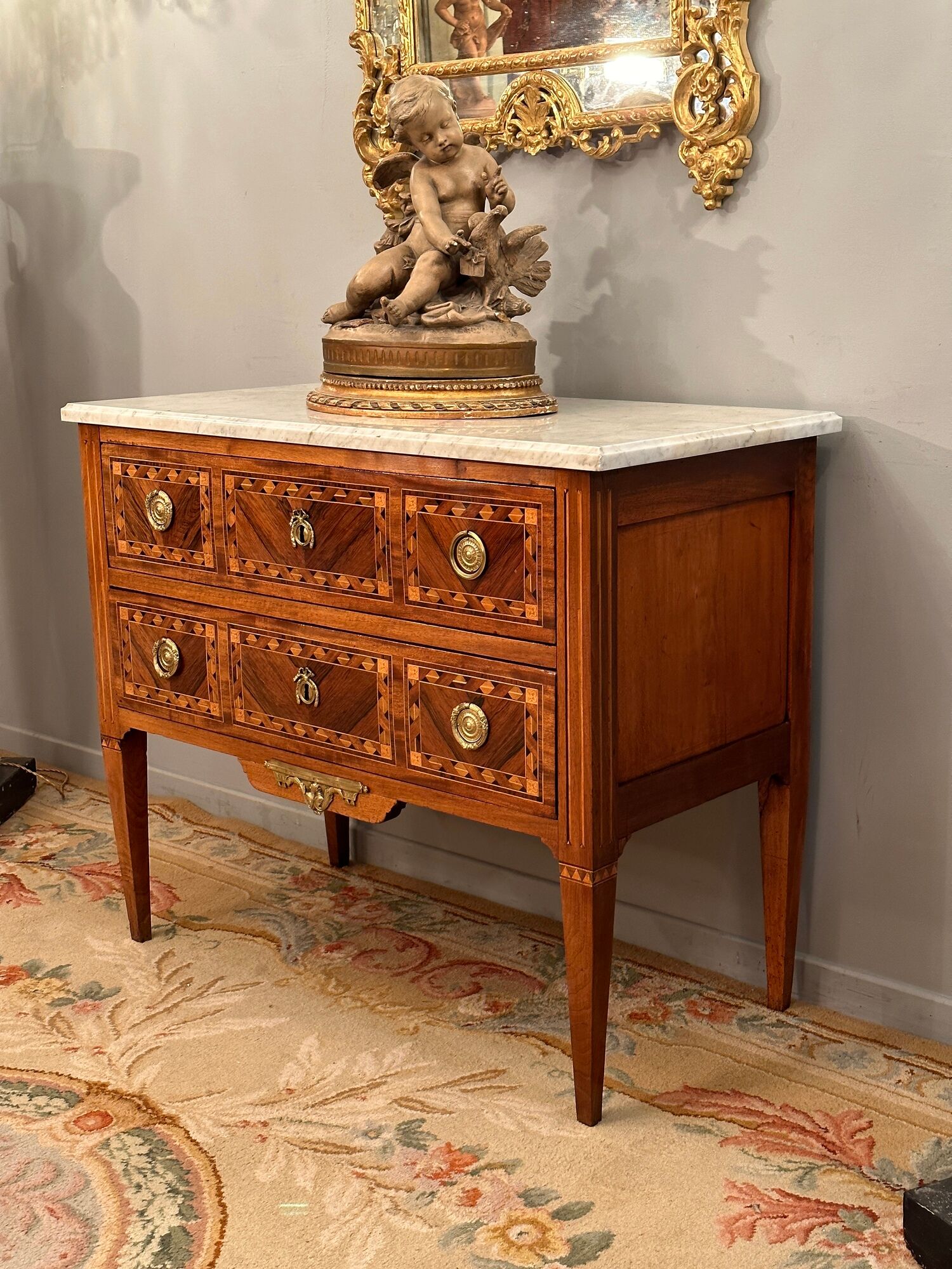Chest of drawers in marquetry Late eighteenth century