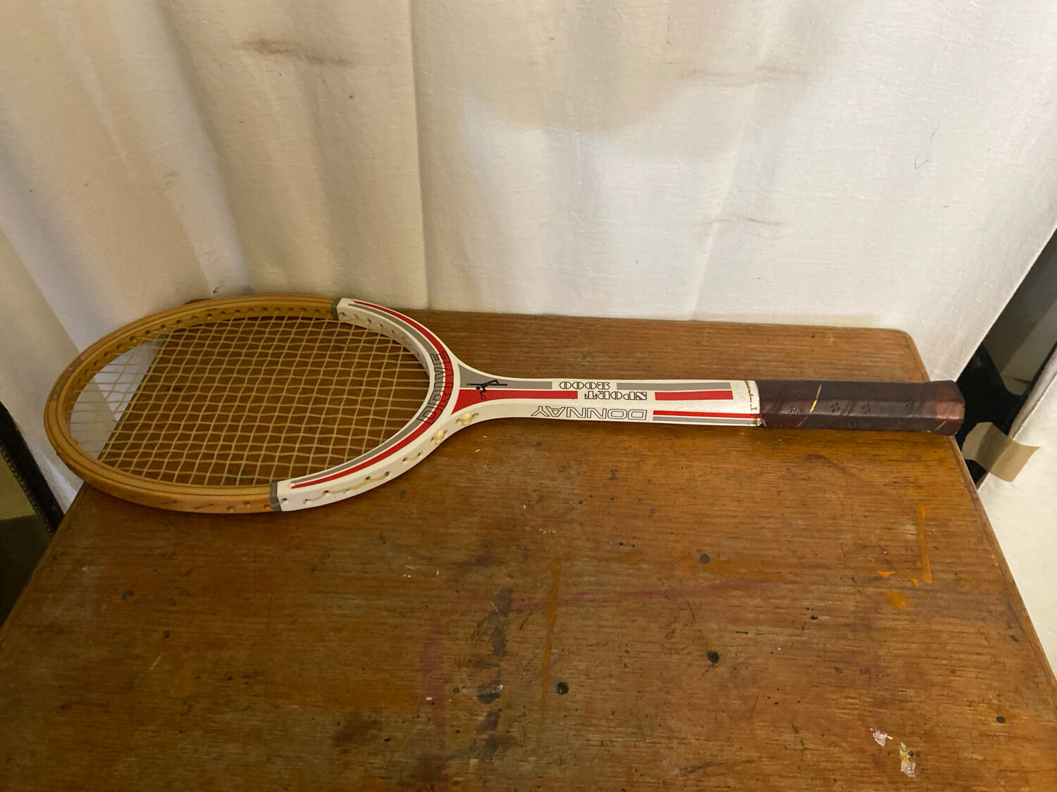 Vintage DONNAY Drive Sport 2000 Tennis Racket, Wooden Sport Style