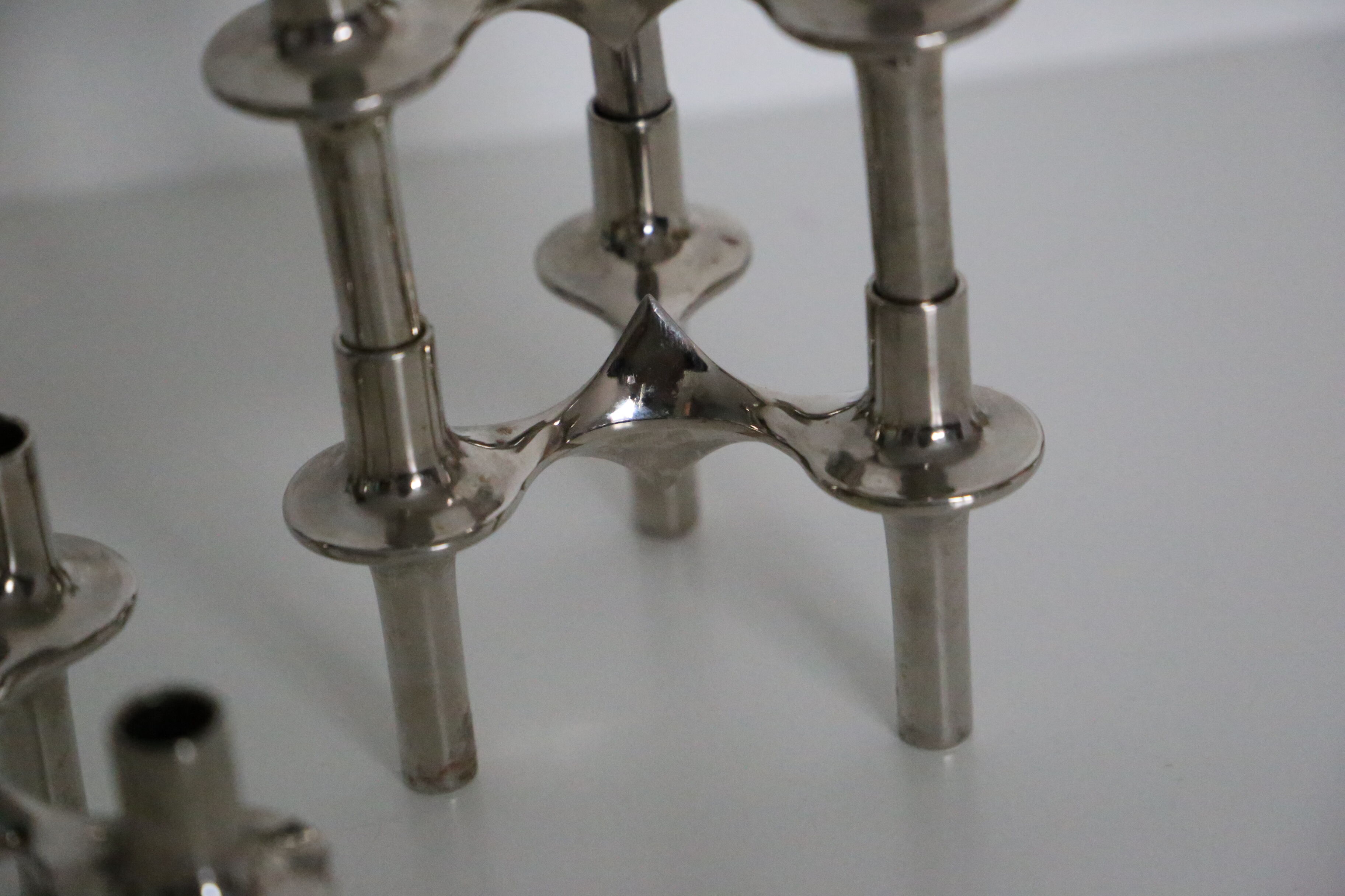"Orion" candlesticks by Caesar Stoffi for Bmf Nagel 1970