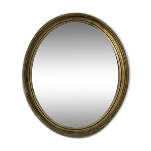ancien miroir ovale en