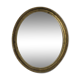 Old oval mirror in gilded wood 50s 60s
