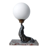 Art deco lamp sea lion