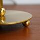 Brass table lamp with pleated shade, 1950s