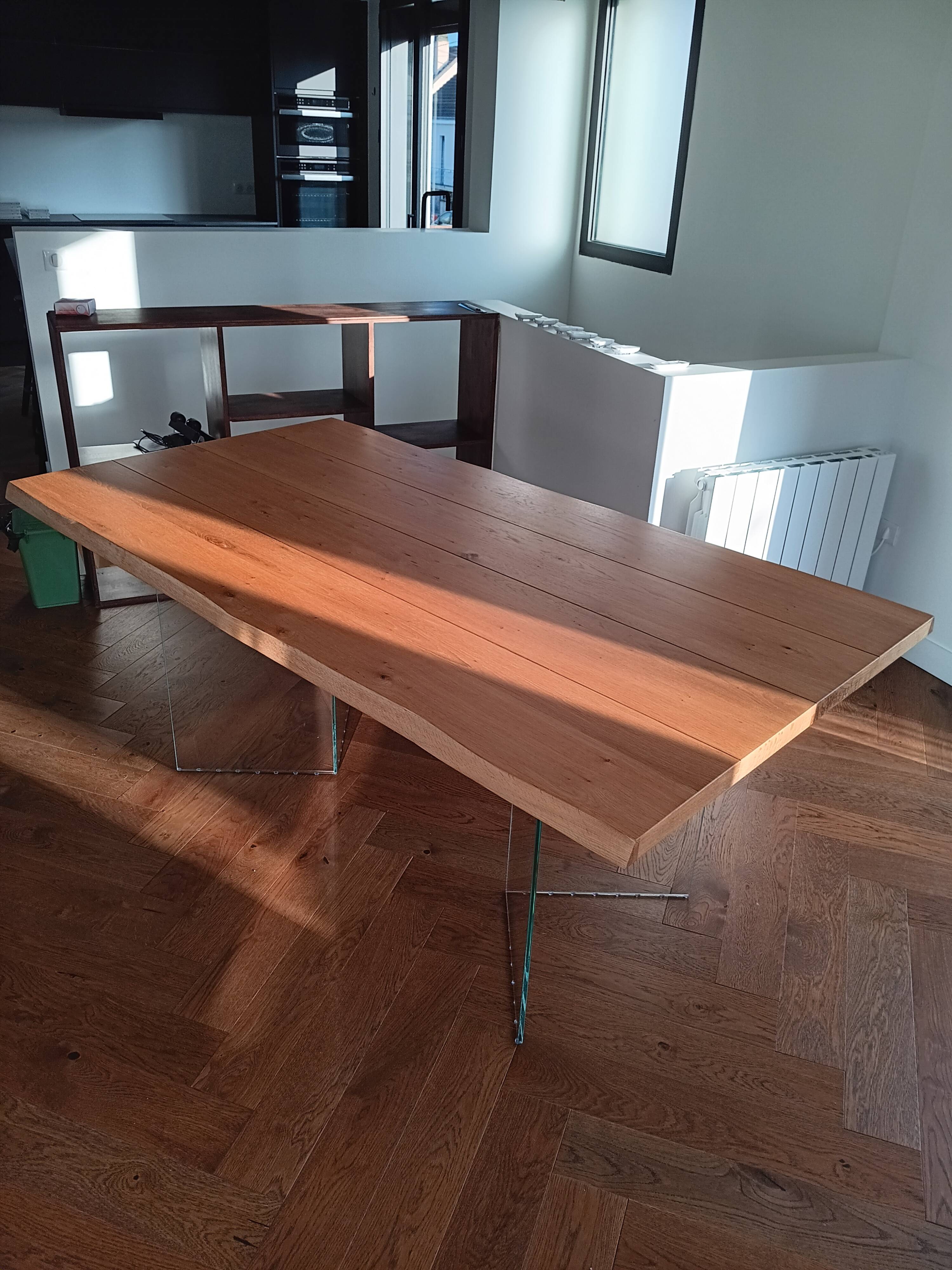 Kave Home table – "Lotty" model Oak & glass – in perfect condition
