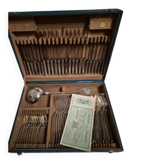 Christofle silver-plated cutlery set Vendôme 61 pieces