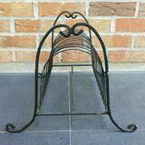 Vintage wrought iron magazine holder