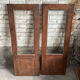Pair of old glass cupboard doors