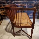Wooden bench and cannage