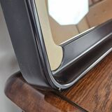 70s square mirror in plastic and skai