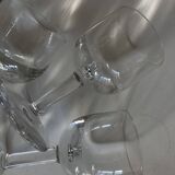 Set of 6 tulip-shaped thieves' glasses, 1950s, XXS, bistro counter