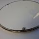 Czechoslovak Art Deco Porcelain Tray with Plum Motif and Metal Rim, 1930s