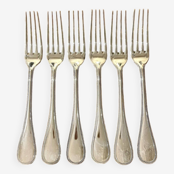 Christofle pearls 6 dessert forks 17 cm