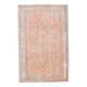 Tapis Oushak Rose Vintage, Tapis Turc Vieilli, 171x267 Cm