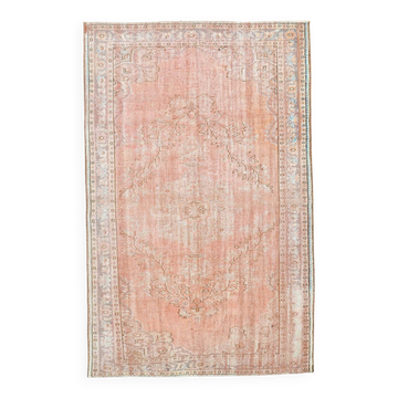 Tapis turc oushak vintage rose