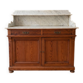 Antique wooden and marble washstand.