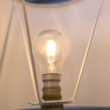 1950s wrought iron tripod floor lamp