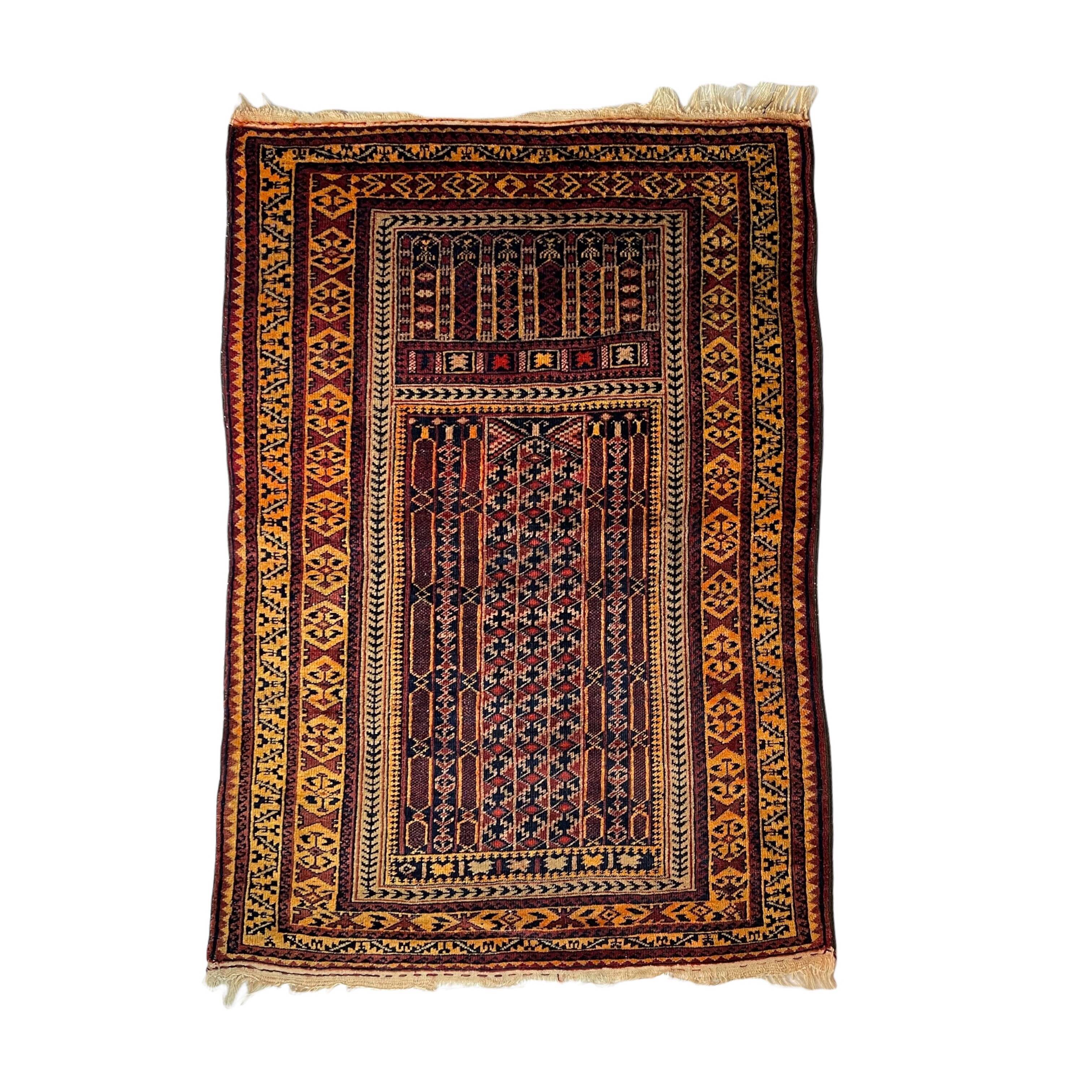 Vintage afghan belouch  rug ,feiner handgeknüpfter orientteppich afghan belutsch teppich, 140 x 86cm