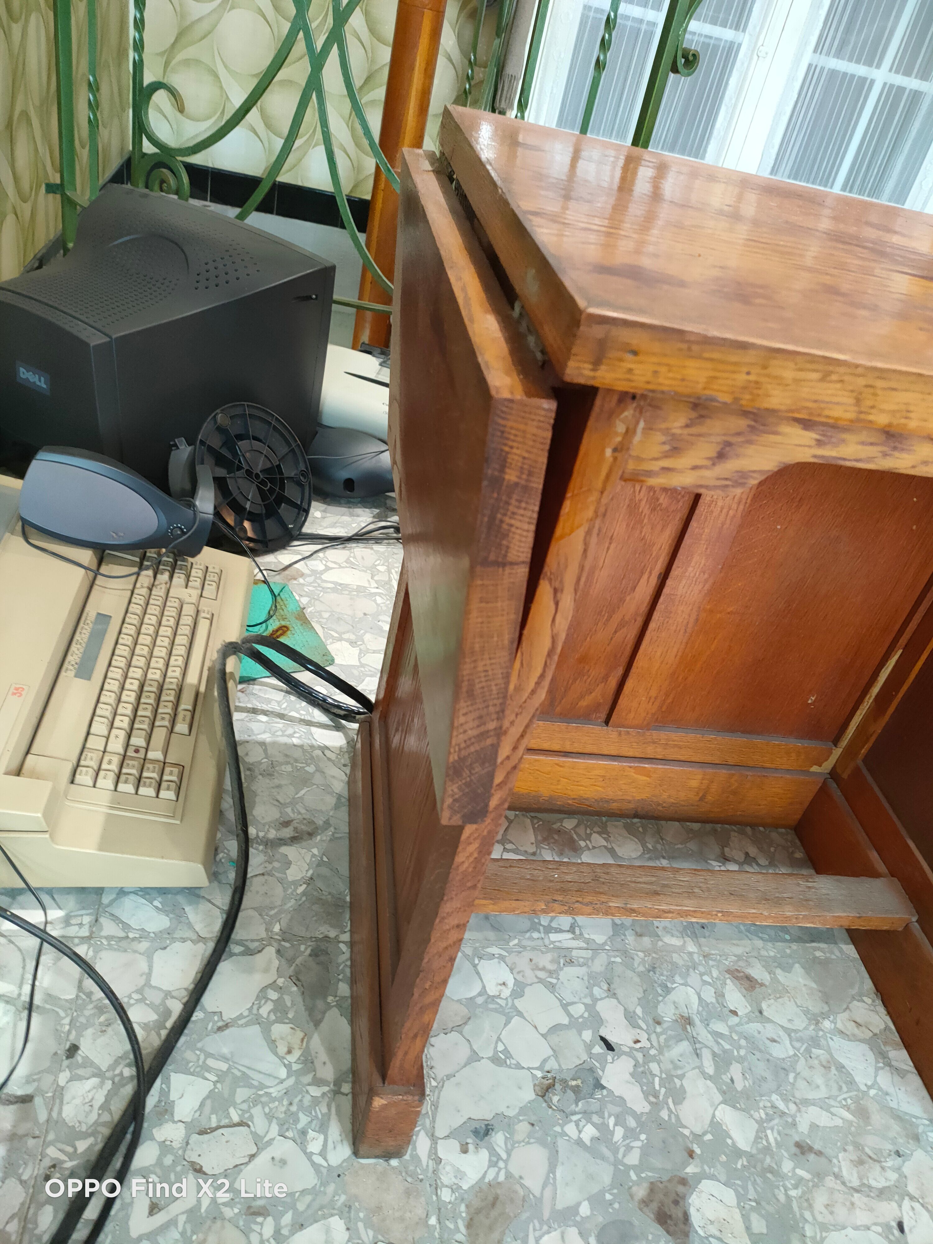 Vintage 50s desk in solid oak
