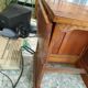 Vintage 50s desk in solid oak