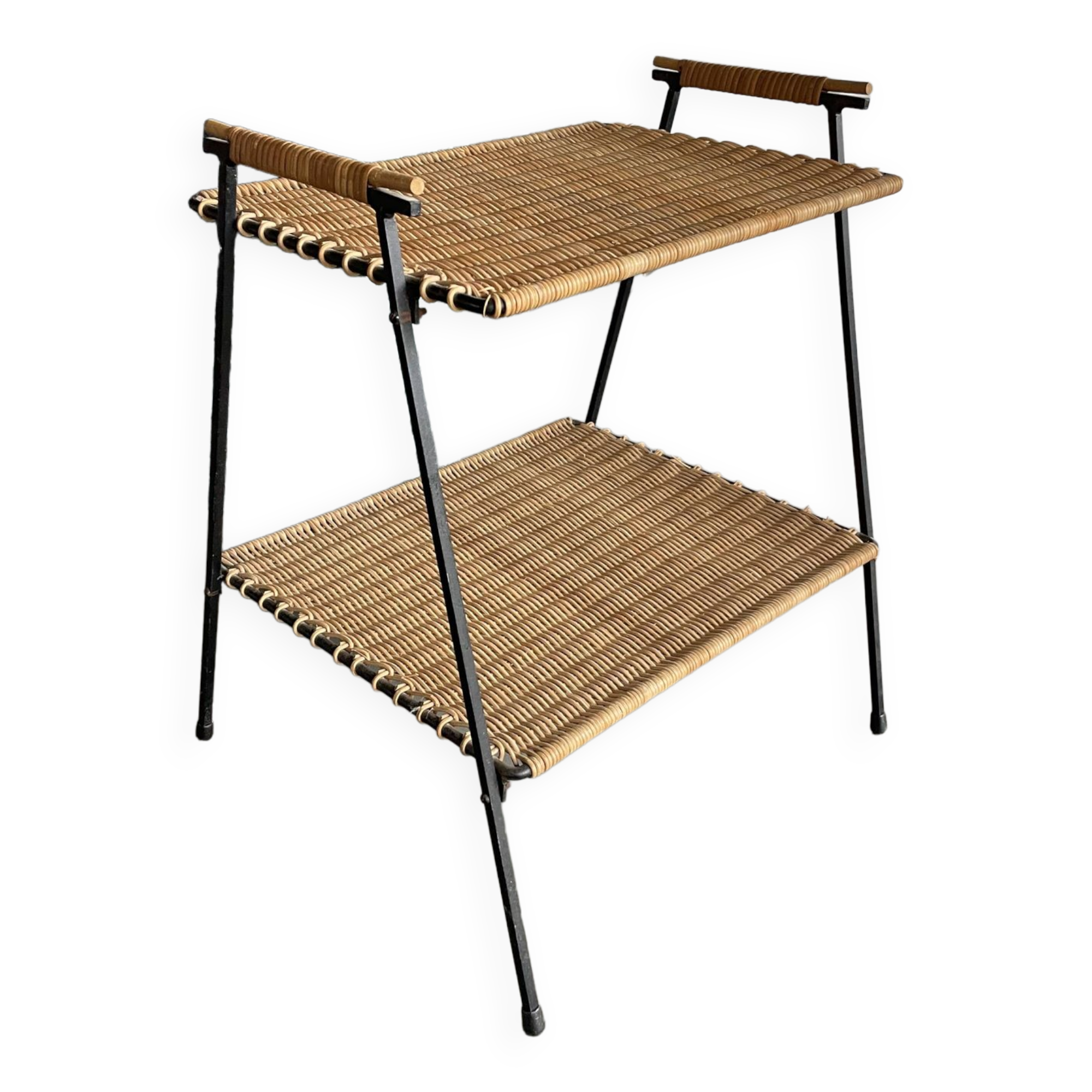 Raoul Guys metal wicker serving trolley