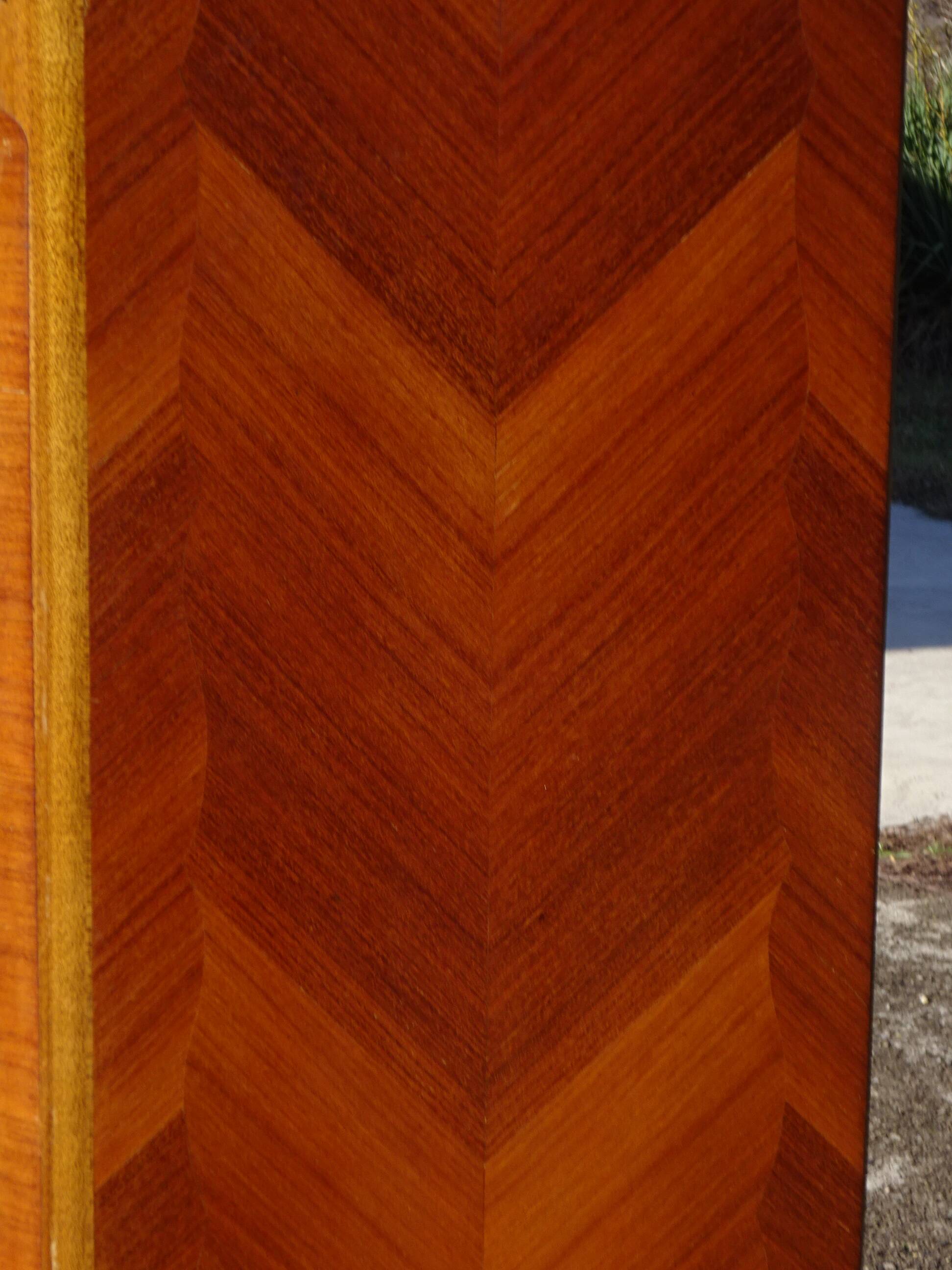 Louis XV library in rosewood marquetry