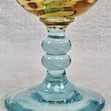 6 old two-tone George Sand wine glasses