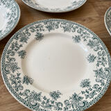 Flat faience plates from saint amand and hamage