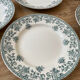 Flat faience plates from saint amand and hamage
