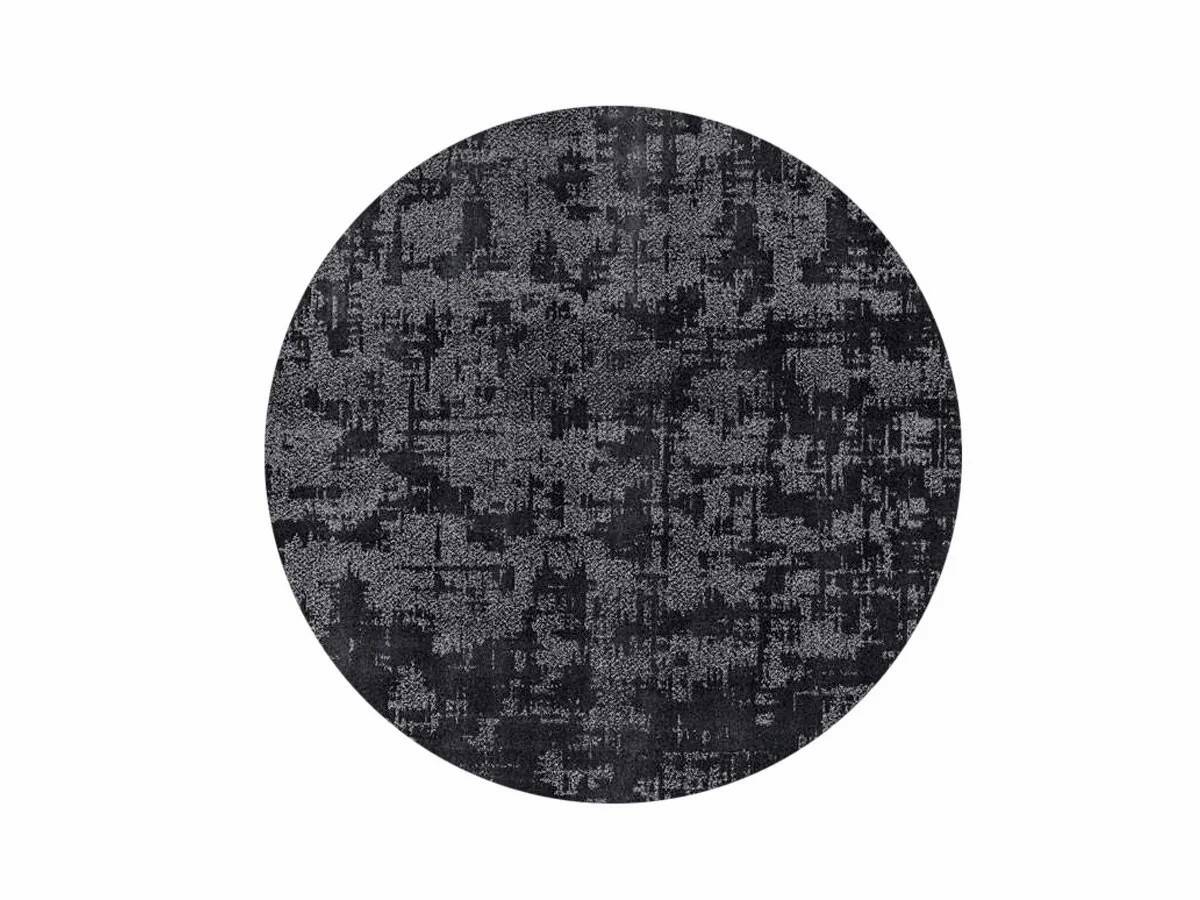 Istos dark gray round rug best price
