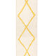 Berbere carpet beni ouarain ecru corridor with yellow diamonds in relief 294 x 88 cm