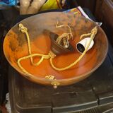 Suspension orange speckled glass paste