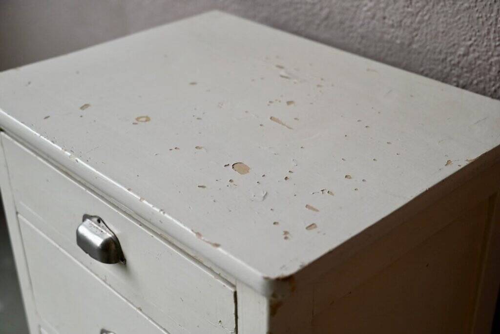 Small wooden chest of drawers vintage retro patinated bohemian 1950s